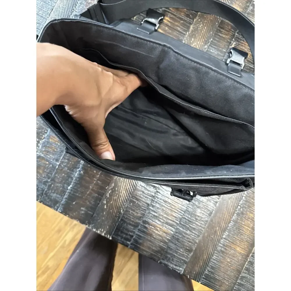 COACH Racer Messenger Bag In Signature Canvas & Leather CT716 Charcoal/Black